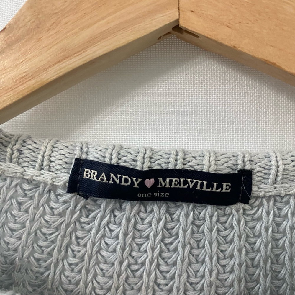 BRANDY MELVILLE | Baby blue knit sweater - Picture 5 of 6